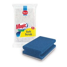 Губка Magic Clean для чистки посуды PROFI SOFT SCRUB 1шт Губка Magic Clean для чистки посуды PROFI SOFT SCRUB 1шт