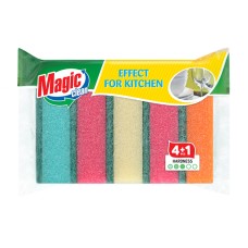 Губка Magic Clean для чистки посуды 5шт/комплект