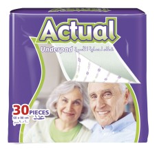 Одноразовые медицинские простыни Adult Actual Double 90x60 см 30 шт
