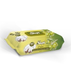 Влажные салфетки SLEEPY 90 Premium Хлопок с оливковым маслом пластиковая крышка