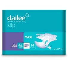 Подгузники для взрослых DAILEE Slip Premium Maxi 7.5 кап. M 80 - 135 см, 28 шт