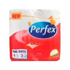 Туалетная бумага PERFEX 4 шт 3 слоя 117 листов