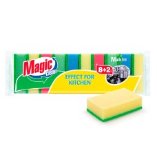 Губка для посуды Magic Clean 10шт/комплект Губка для посуды Magic Clean 10шт/комплект