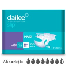 Подгузники для взрослых DAILEE Slip Premium Maxi 7.5 кап. XS/S 38 - 95 см, 28 шт