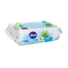 Влажные салфетки SLEEPY 120шт Алоэ, пластиковая крышка
