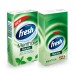 Платочки бумажные носовые Fresh Extra Mentol, 3 слоя, 10 упаковок Платочки бумажные носовые Fresh Extra Mentol, 3 слоя, 10 упаковок