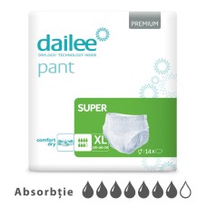 Подгузники-трусики Adult DAILEE PANT PREMIUM Super 7 кап. XL  130-160 см, 14 шт.