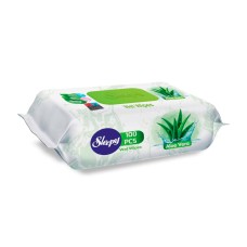Влажные салфетки SLEEPY 100 шт Алоэ, пластиковая крышка