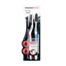 Зубная щетка ASTERA Parodont Active Charcoal 1+1
