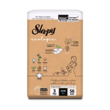 Подгузники Sleepy Ecologic Double 3 Midi , 4-10кг, 56 штук