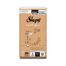Подгузники Sleepy Ecologic Double 5 Junior, 11-20кг, 40 штук