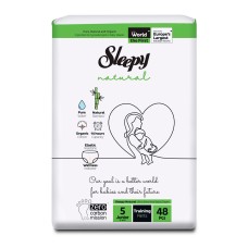 Трусики Sleepy Natural Ultra Sensitive DOUBLE 5 Junior, 11-18кг, 48 шт