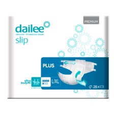 Подгузники для взрослых DAILEE Slip Premium Plus 6 кап. L/XL 120 - 170 см, 28 шт
