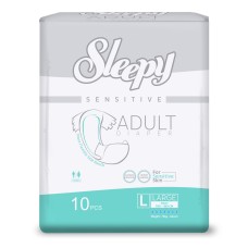 Подгузники для взрослых Sleepy Sensitive L 10 шт, 100-150см