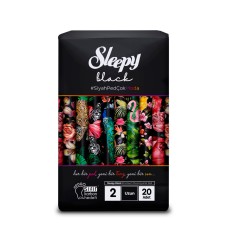 Прокладки Sleepy Black Long 6 кап 20 шт