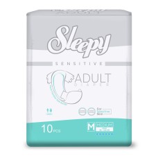 Подгузники для взрослых Sleepy Sensitive M 10 шт