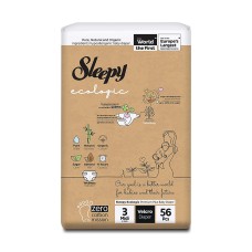 Трусики Sleepy Ecologic Double 3 Midi 4-10кг, 56 шт