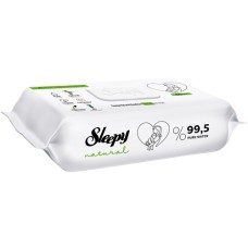 Влажные салфетки SLEEPY Natural 60 шт NewBorn, пластиковая крышка