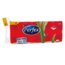 Туалетная бумага PERFEX 10 шт 3 слоя 82 листов