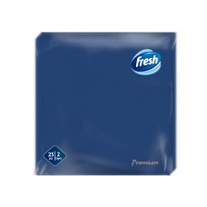 Бумажные салфетки FRESH PREMIUM 38x38 см Blue, 2 слоя, 25 шт.
