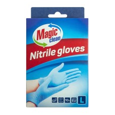 Перчатки хозяйственные MAGIC CLEAN Нитриловые (10 шт.) - Размер L