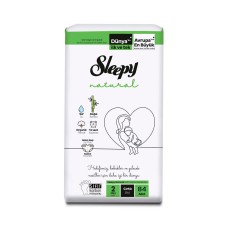 Подгузники Sleepy Natural Ultra Sensitive Double 2 Mini , 3-6кг, 84 штук