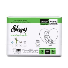 Трусики Sleepy Natural Ultra Sensitive 3 Midi 4-9кг, 34 шт