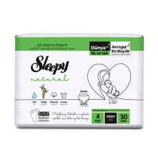 Трусики Sleepy Natural Ultra Sensitive 4 Maxi, 7-14кг, 30 шт