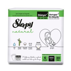 Трусики Sleepy Natural Ultra Sensitive 6 Xlarge, 15-25кг, 20 шт