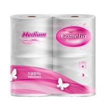 Туалетная бумага CAMELIA 4 шт 3 слоя 153 листов Medium