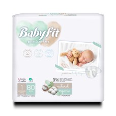 Подгузники BabyFit Double 1 Newborn, 2-5кг, 80 штук