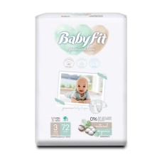 Подгузники BabyFit Double 3 Midi, 4-9кг, 72 штук