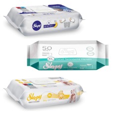 Комплект 3x Влажные салфетки SLEEPY Sensitive Extra + Sensitive + Lavander XL 3x50шт