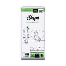 Подгузники Sleepy Natural Ultra Sensitive Double 5+ Junior Plus, 13-20кг, 44 штук