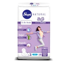 Прокладки Sleepy Natural Night Soft 7 кап 18 шт