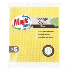 Салфетка губчатая Биоразлагаемая MAGIC CLEAN Premium Размер M 5 шт./компл.