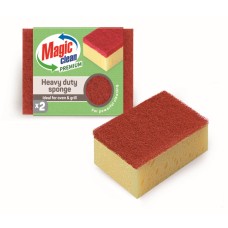 Губка Magic Clean Premium Heavy Duty для чистки посуды 2шт/комплект
