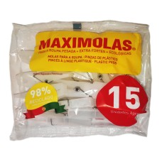 Прищепки для белья MAXIMOLAS 15шт. Прозрачный пластик