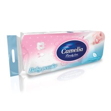 Туалетная бумага CAMELIA 10 шт 3 слоя 125 листов Baby Powder