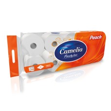 Туалетная бумага CAMELIA 10 шт 3 слоя 125 листов Персик