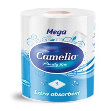 Бумажные полотенца CAMELIA Mega 131 листов, 3 слоя