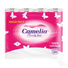 Туалетная бумага CAMELIA 24 шт 3 слоя 91 листов