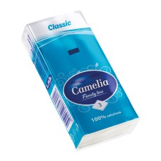 Платочки бумажные носовые CAMELIA Classic, 3 слоя, 10 упаковок