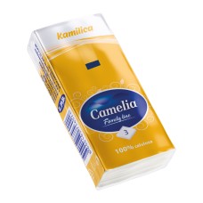 Платочки бумажные носовые CAMELIA Chamomile, 3 слоя, 10 упаковок