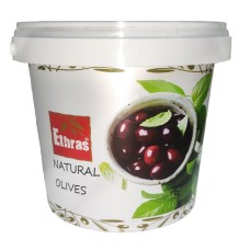 Маслины KALAMATA с косточкой ETHRAS 1300гр. (калибр 201-230)