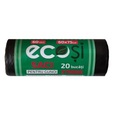 Мешки для мусора Eco 60Л, 20шт